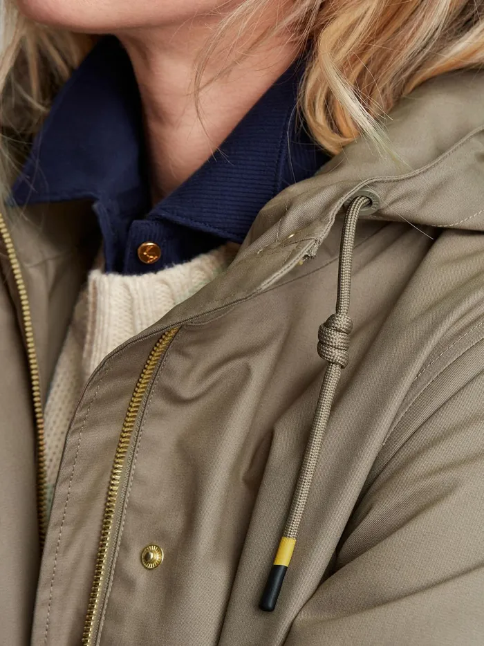 Joules Coats and Jackets Women Mushroom Brown Waterproof Raincoat With Hood