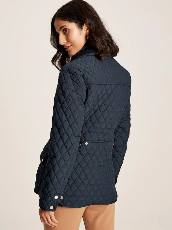 Joules Coats and Jackets Women Navy Showerproof Diamond Quilted Jacket