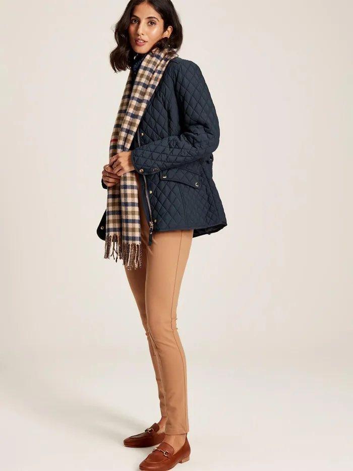 Joules Coats and Jackets Women Navy Showerproof Diamond Quilted Jacket