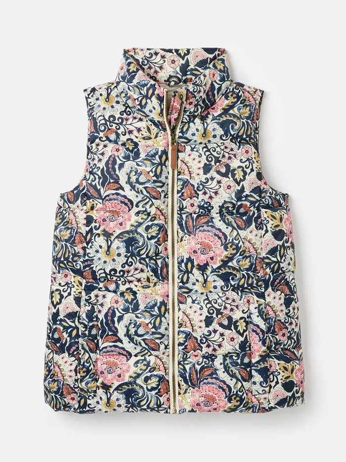 Joules Coats and Jackets Women Paisley Print Showerproof Padded Gilet