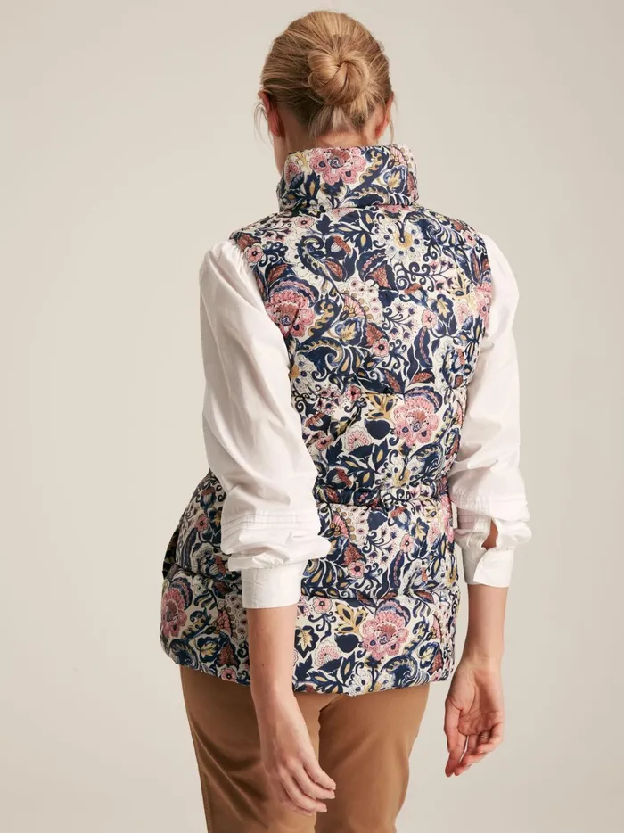 Joules Coats and Jackets Women Paisley Print Showerproof Padded Gilet