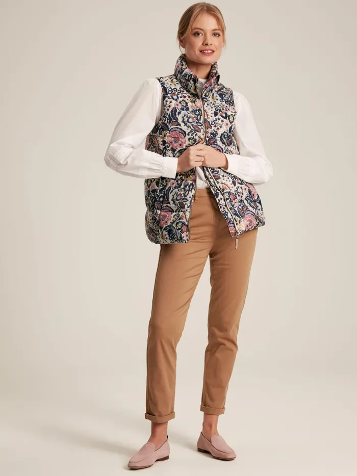 Joules Coats and Jackets Women Paisley Print Showerproof Padded Gilet