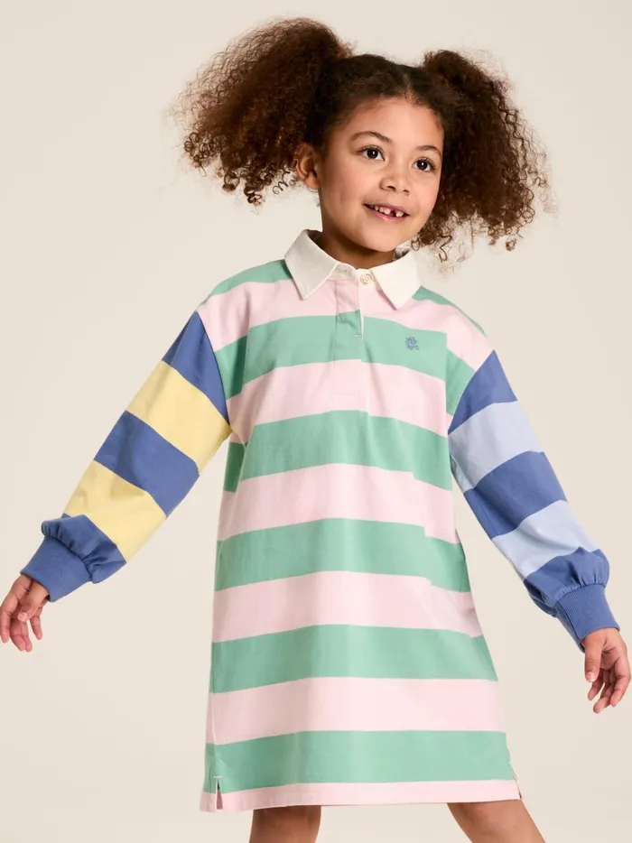 Joules Dresses Girls Multi Jersey Polo Shirt Dress