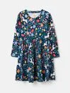 Joules Dresses Girls Navy Blue Long Sleeve Jersey Dress With Pockets