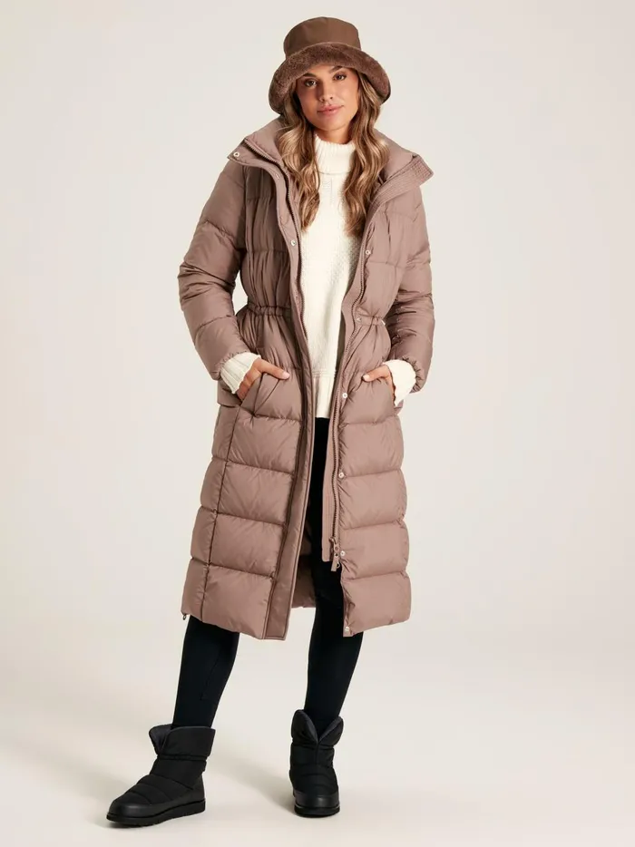 Joules Hats Women Brown Wax Faux Fur Lined Bucket Hat