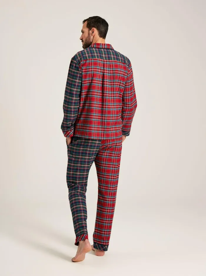 Joules Nightwear Men Red Check Christmas Pyjamas