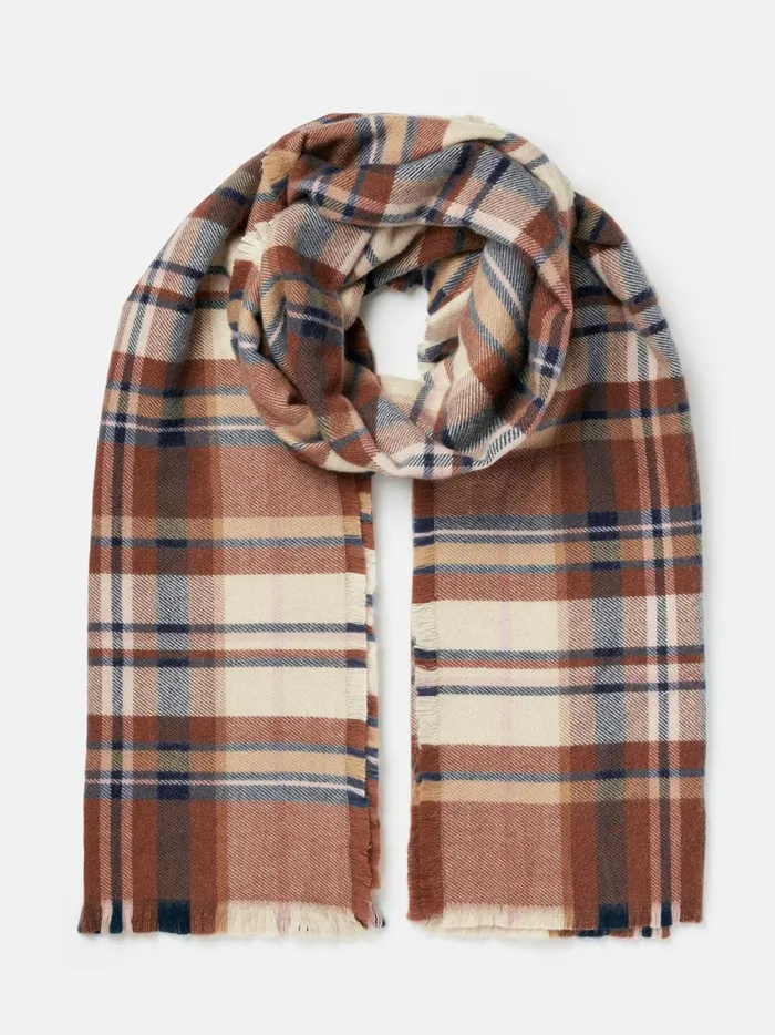 Joules Scarves Women Brown Oversized Blanket Scarf