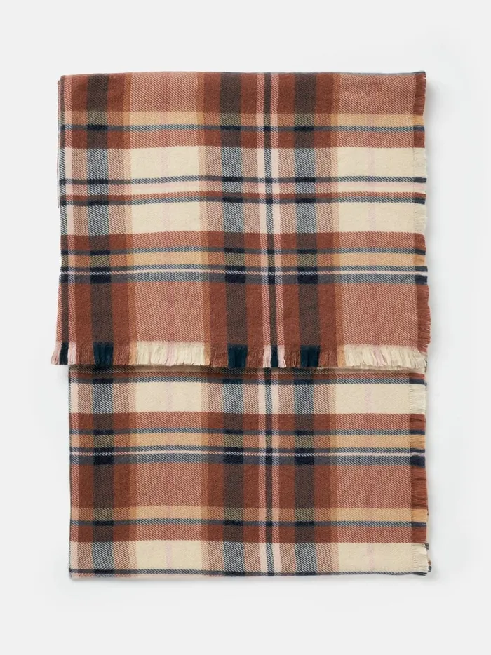 Joules Scarves Women Brown Oversized Blanket Scarf