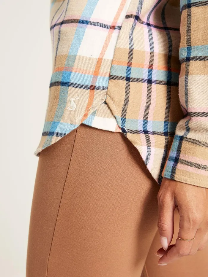 Joules Shirts and Blouses Women Creme Check Brushed Shirt