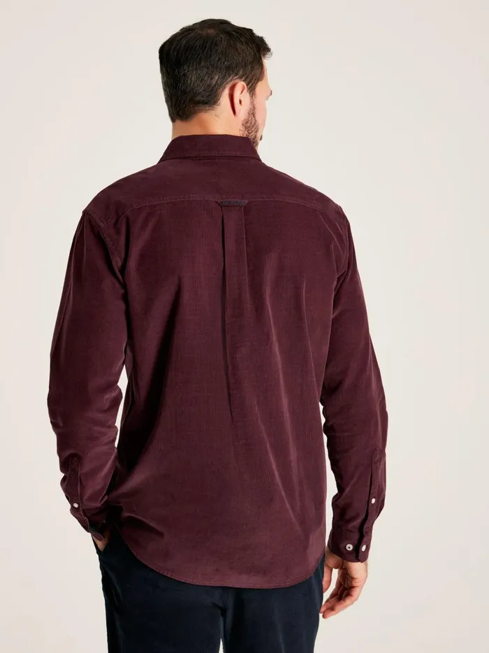 Joules Shirts Men Burgundy Corduroy Shirt