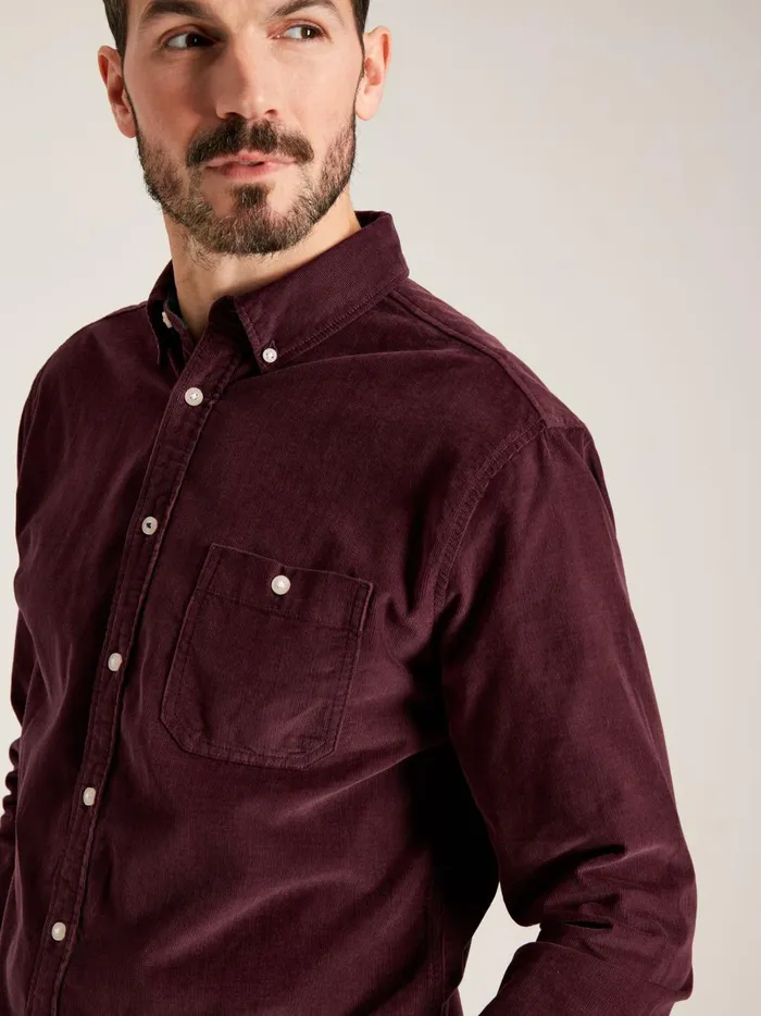 Joules Shirts Men Burgundy Corduroy Shirt