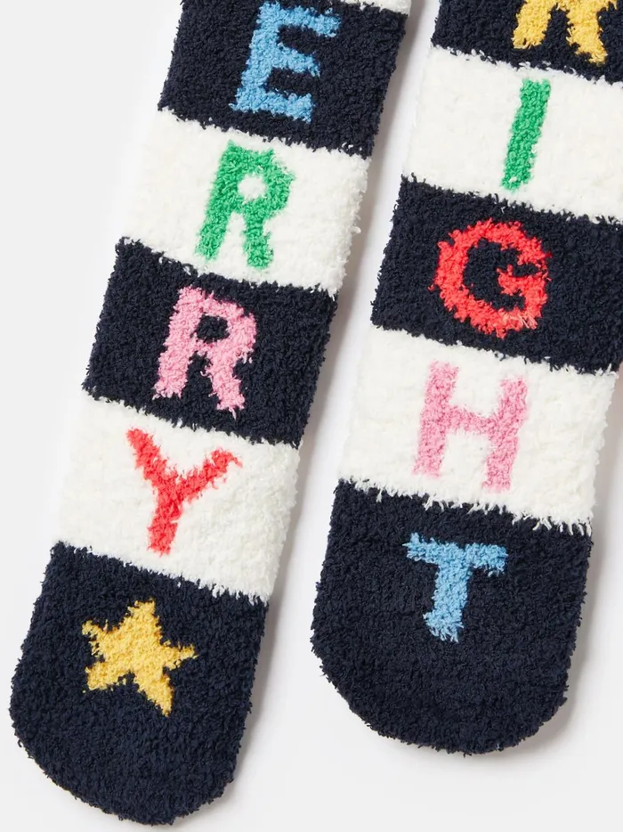 Joules Socks Girls Multi Fluffy Socks
