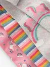Joules Socks Girls Next Blue Pink And Grey 3 Pack Cotton Rich Unicorn Tights