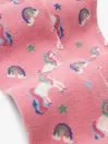 Joules Socks Girls Next Blue Pink And Grey 3 Pack Cotton Rich Unicorn Tights