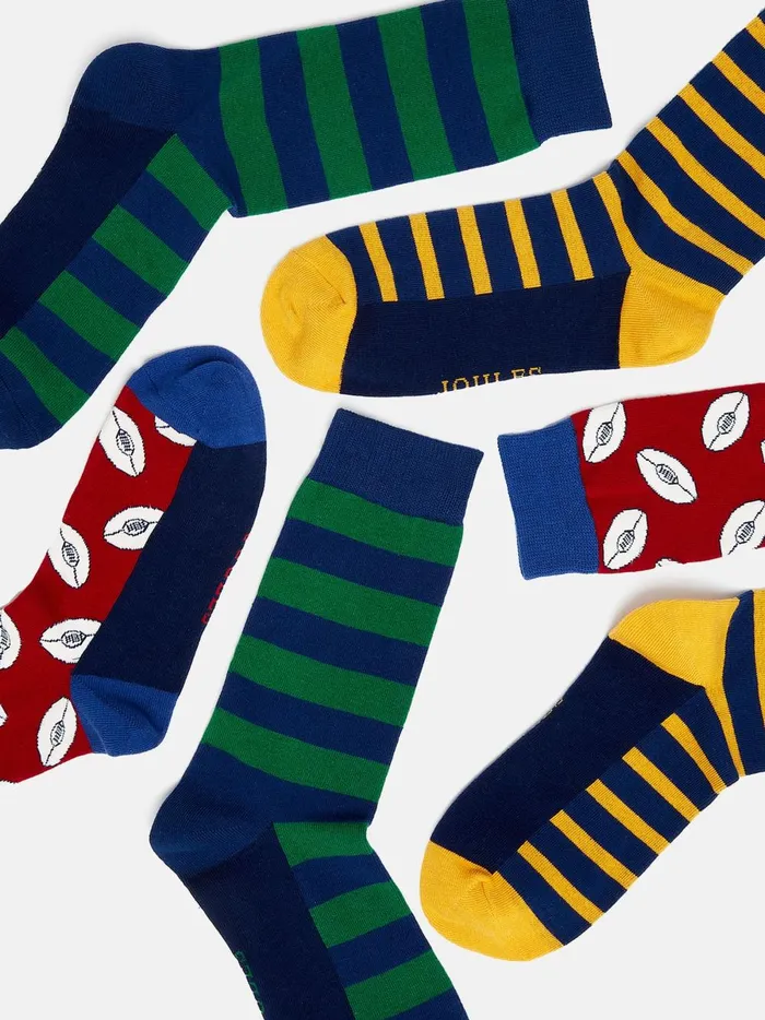 Joules Socks Men Black Cotton Ankle Socks