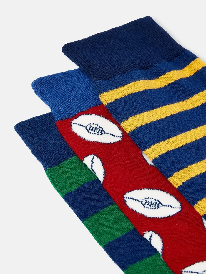 Joules Socks Men Black Cotton Ankle Socks