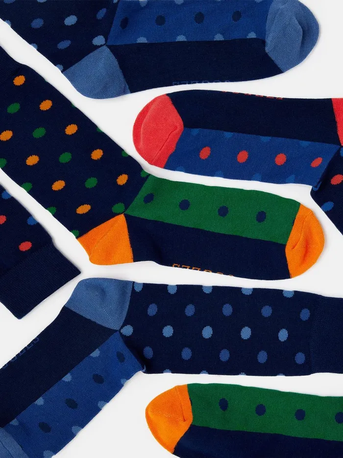 Joules Socks Men Black Spot Cotton Ankle Socks