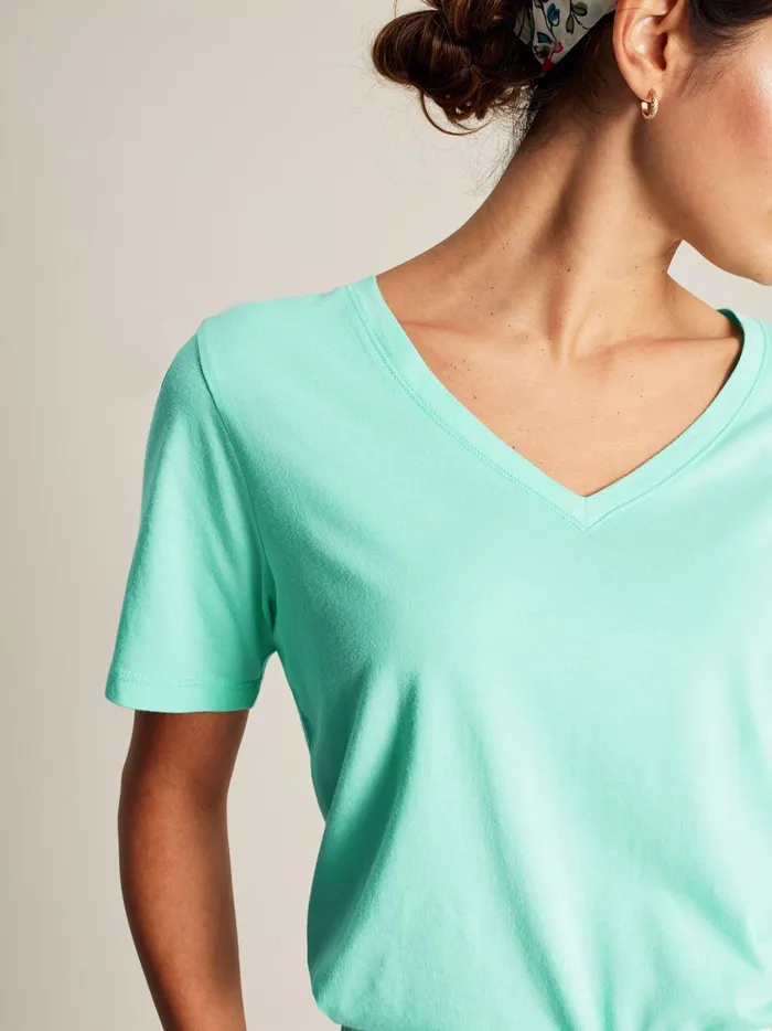 Joules Tops Women Blue V Neck Tshirt