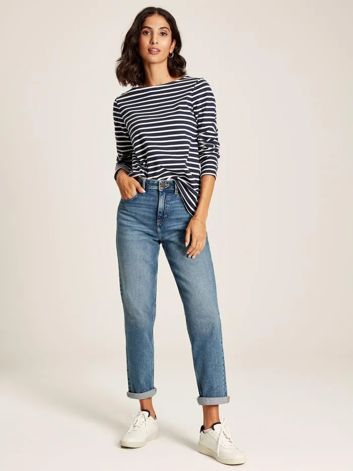 Joules Tops Women Navy Long Sleeve Breton Top