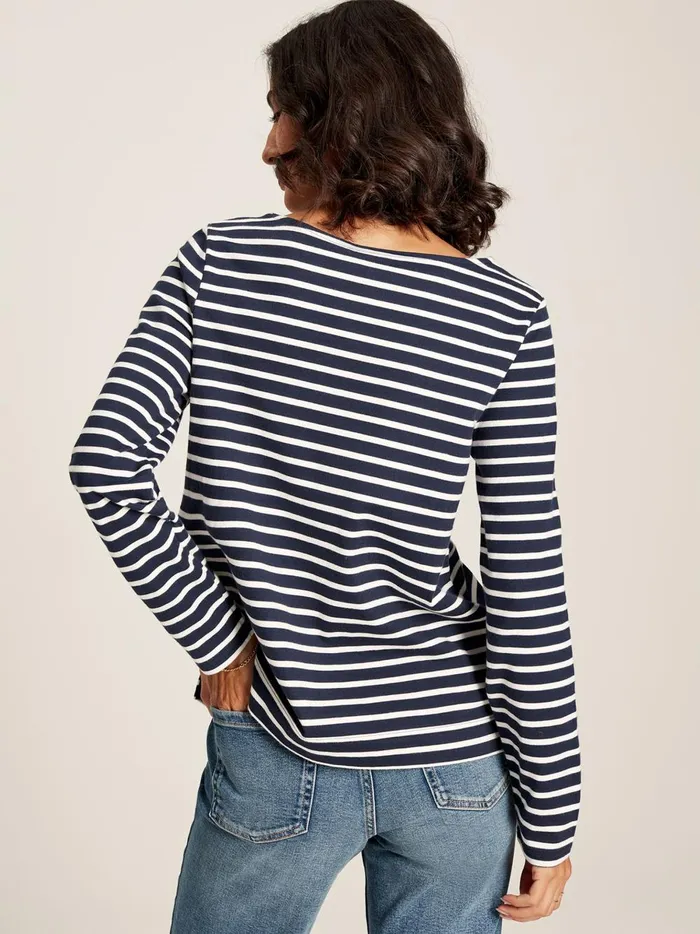 Joules Tops Women Navy Long Sleeve Breton Top