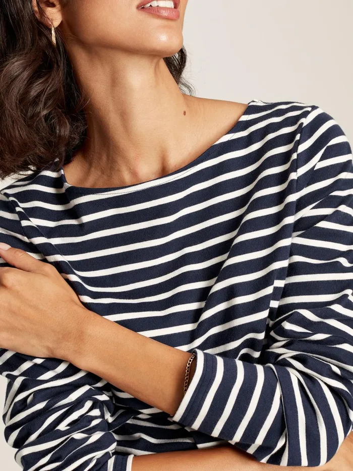 Joules Tops Women Navy Long Sleeve Breton Top