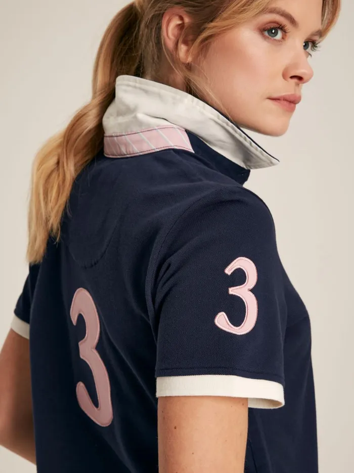 Joules Tops Women Navy Short Sleeve Polo Shirt