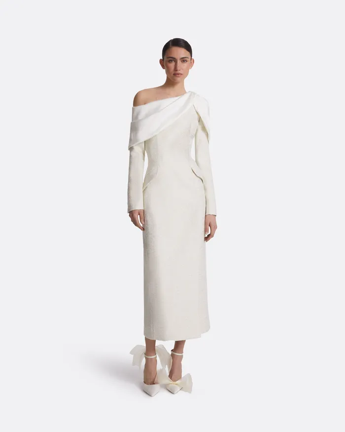 Judia Ivory Coat Ivory Women Bridal Safiyaa