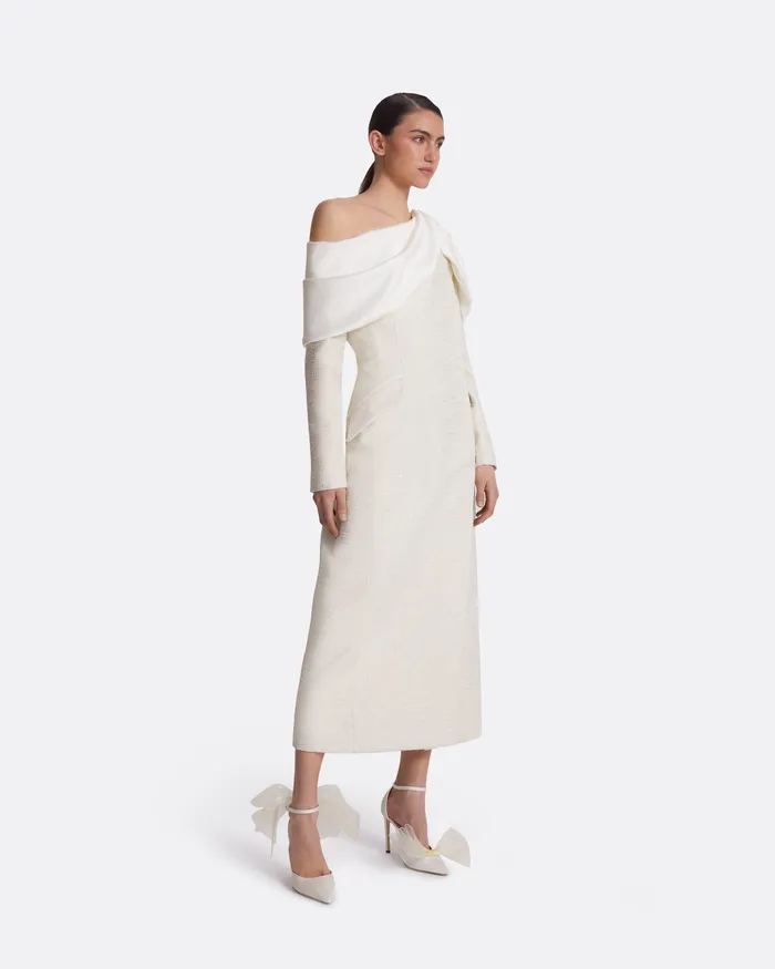 Judia Ivory Coat Ivory Women Bridal Safiyaa