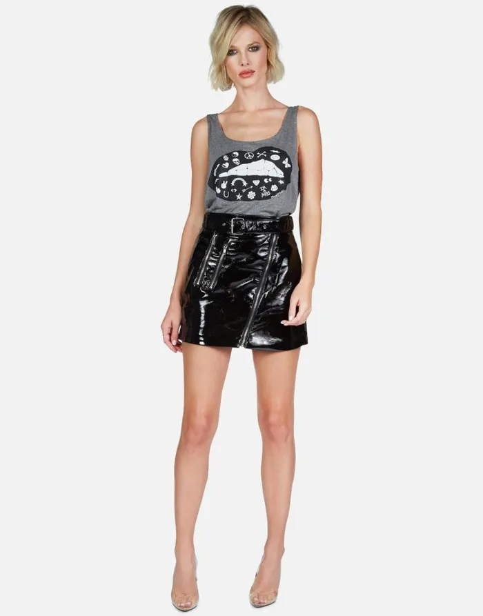 Julianna Elements Lip Heather Grey Women Lauren Moshi Tanks