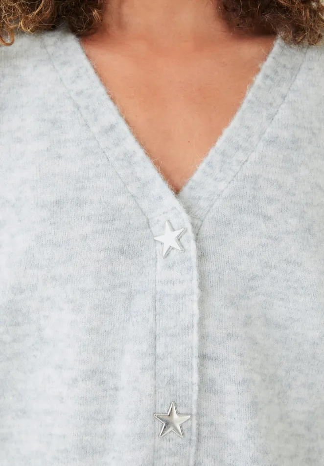 Jumpers and Cardigans Women Hush Tate Star Cardigan Palest Grey Marl