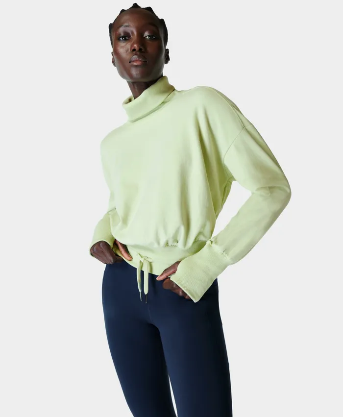 Jumpers Hoodies Sweaty Betty Women Melody Luxe Fleece Pullover Lucent Green