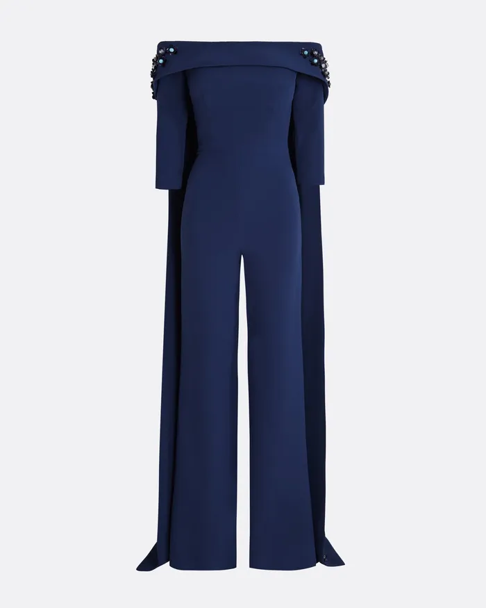 Jumpsuits Bellara Oxford Blue and Gunmetal Harness With Takayama Jumpsuit Oxford Blue 8211 Safiyaa Women