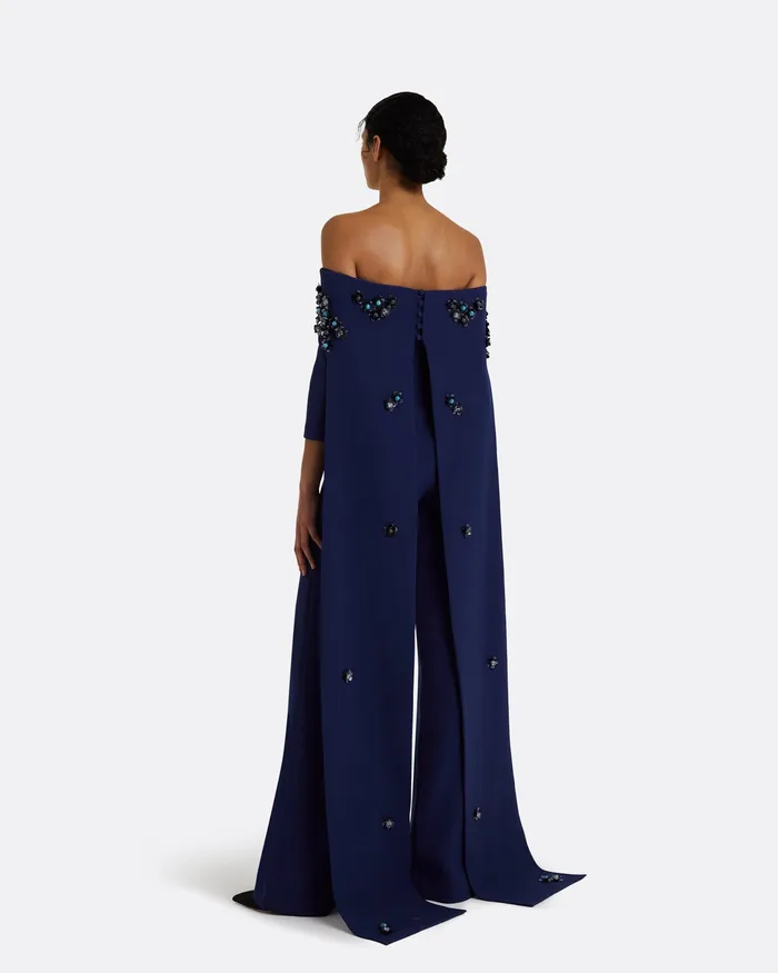 Jumpsuits Bellara Oxford Blue and Gunmetal Harness With Takayama Jumpsuit Oxford Blue 8211 Safiyaa Women