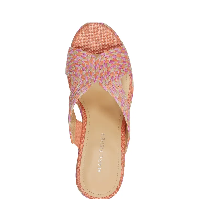 Kalisha Espadrille Wedge Sandal Orange Multi Women Sandals Marc Fisher