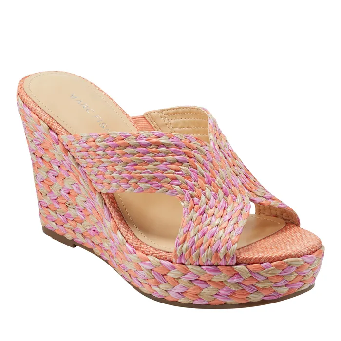 Kalisha Espadrille Wedge Sandal Orange Multi Women Sandals Marc Fisher