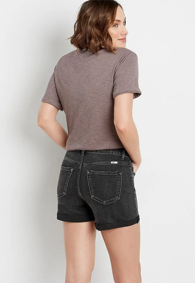 Kancan High Rise Curvy Ripped 4In Short Women Maurices Jeans