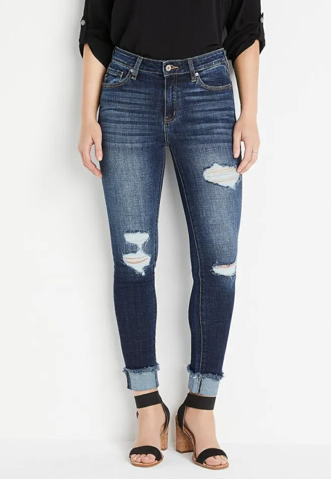 Kancan Skinny High Rise Cuffed Ankle Jean Women Maurices Jeans