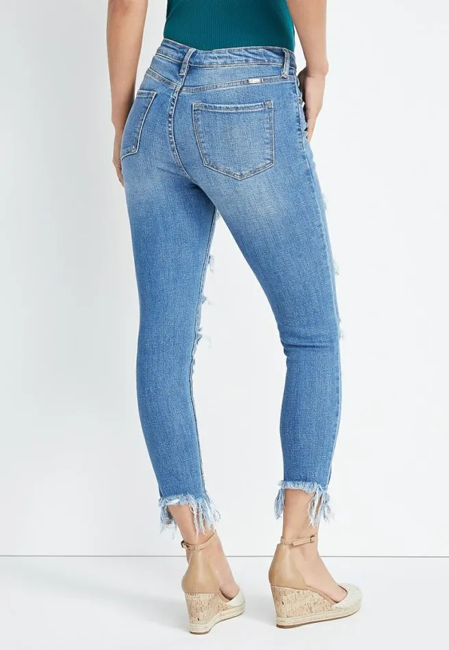 Kancan Skinny High Rise Ripped Jean Women Maurices Jeans