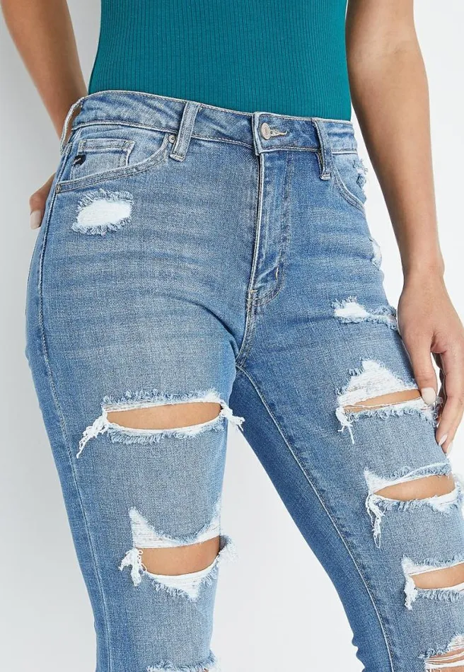 Kancan Skinny High Rise Ripped Jean Women Maurices Jeans