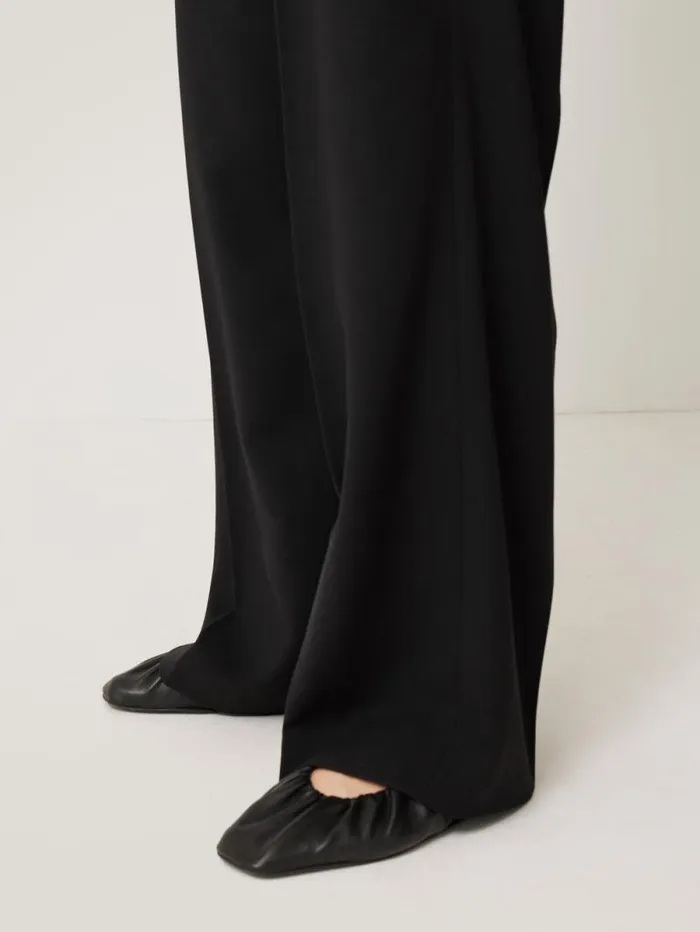 Kemp Wide Leg Japanese Wool Trouser Black Women Jigsaw Suits and Tailoring