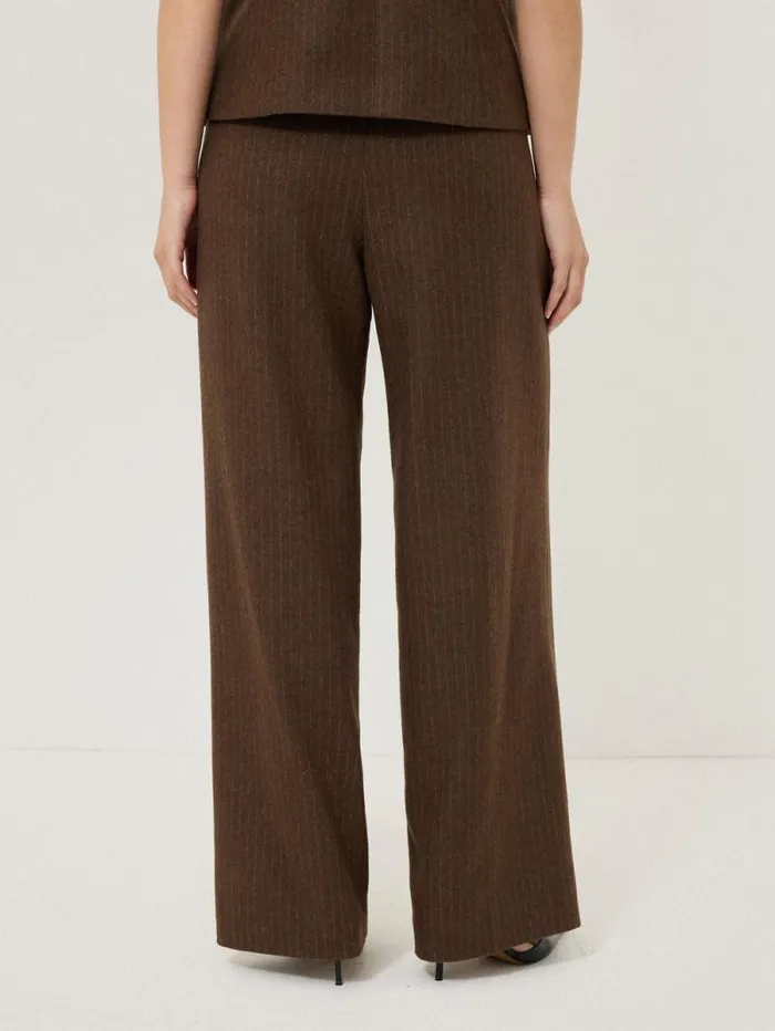 Kemp Wool Pinstripe Trouser Brown Women Jigsaw Trousers