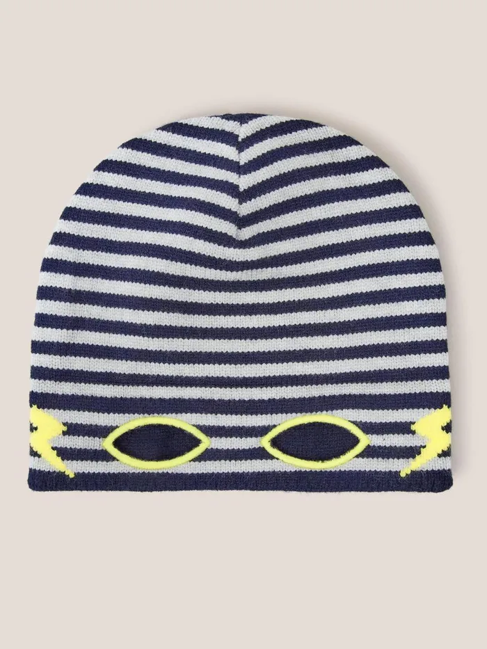 Kids ACCESSORIES White Stuff Superhero Mask Hat Dark Navy