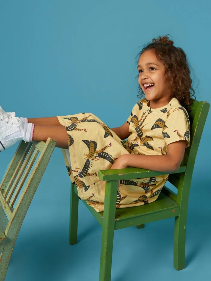 Kids DRESSES and SKIRTS White Stuff Casey Printed SS Dress Yellow Multi Kids DRESSES and SKIRTS White Stuff Casey Printed SS Dress Yellow Multi