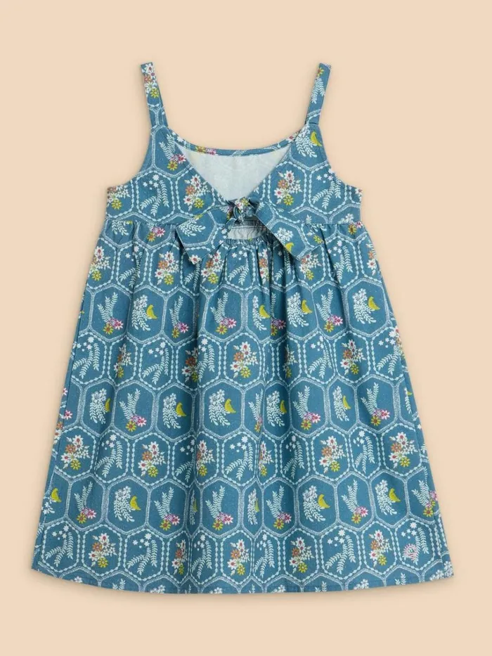 Kids DRESSES and SKIRTS White Stuff Printed Swing Dress Mid Teal Kids DRESSES and SKIRTS White Stuff Printed Swing Dress Mid Teal