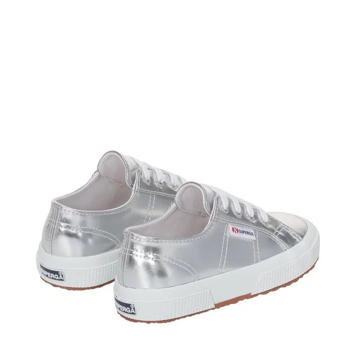 Kids Girl 2750 KIDS MIRROR SYNTHETIC MATERIAL Low Cut SILVER Superga Low Cut