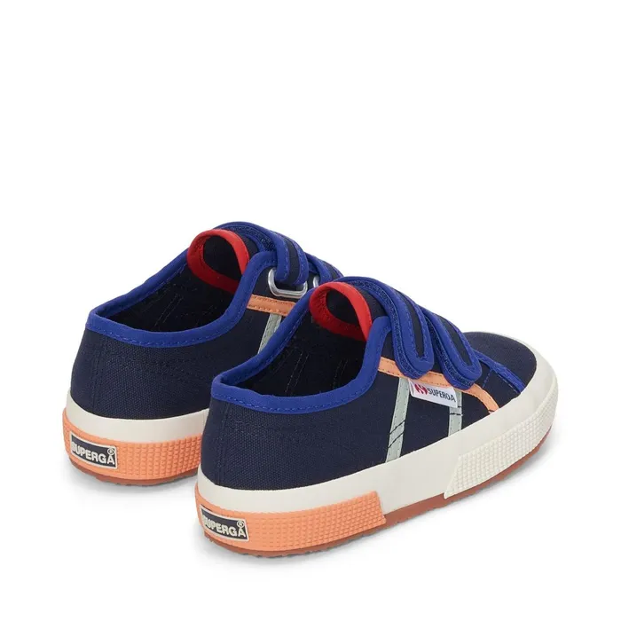 Kids Kid Unisex 2750 KIDS STRAPS COLORBLOCKING Low Cut BLUE NAVYBLUE SPECTRUM RED Superga Low Cut