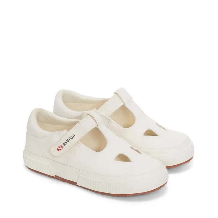 Kids Sandals Kid Unisex 2662 KIDS COTTON EYES Sandal FULL WHITE AVORIO Superga Sandals
