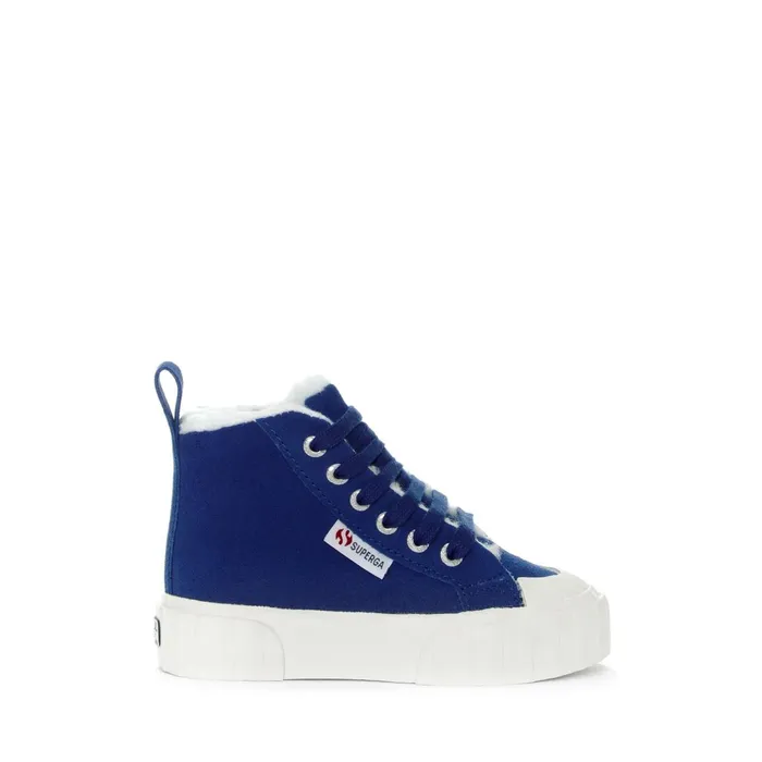 Kids Sneakers Kid Unisex 2696 KIDS STRIPE SUEDE Mid Cut BLUE ROYALFAVORIO Superga Children