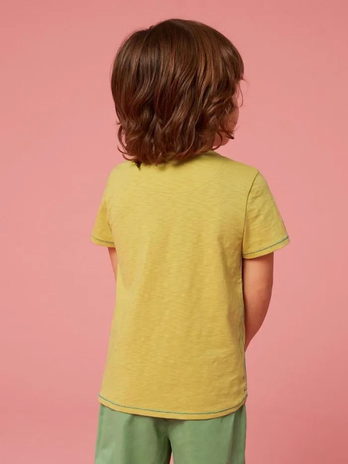 Kids TOPS White Stuff Escape Graphic T Shirt Yellow Print