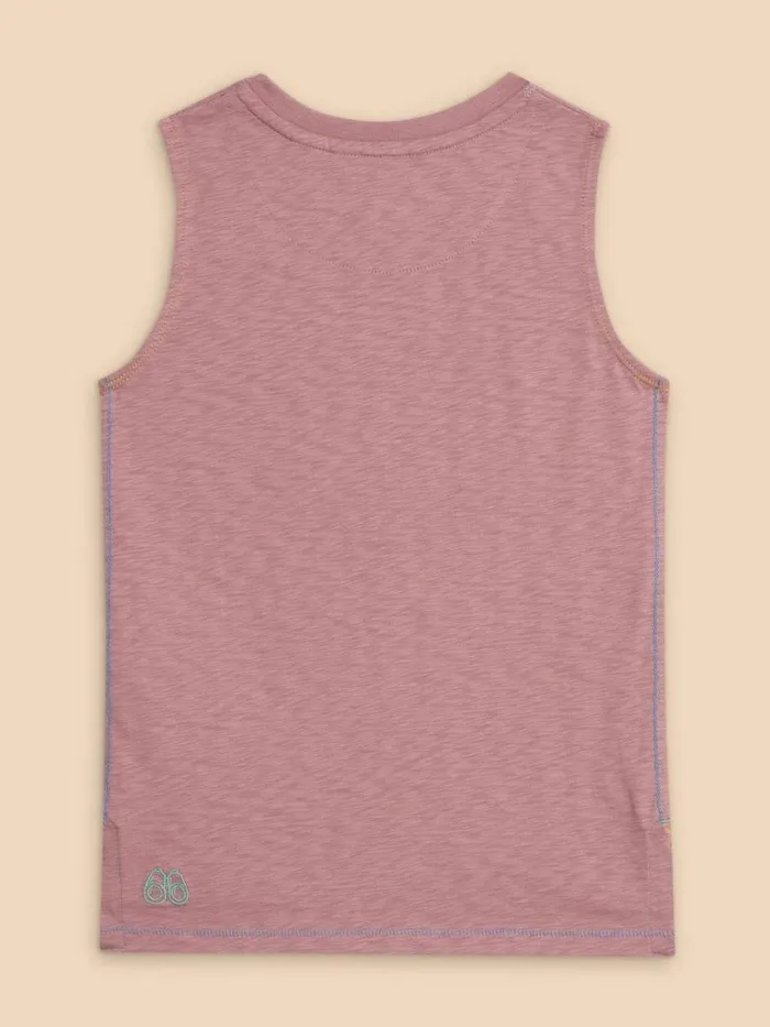 Kids TOPS White Stuff Scaling Waves Graphic Vest Dusty Purple Kids TOPS White Stuff Scaling Waves Graphic Vest Dusty Purple